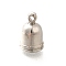 Brass Pendants, Bell Charms, Long-Lasting Plated, Cadmium Free & Lead Free, Platinum, 12.3x9.5x9.5mm, Hole: 1.8mm