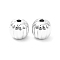 Plating CCB Plastic Beads, Pumpkin, Platinum, 15.4x14.6mm, Hole: 3.5mm
