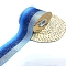 30 Yards Two Tone Polyester Grosgrain Ribbons, Garment Accessories, Medium Blue, 3 inch(75mm)