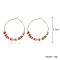 Bohemia Style Colorful Clay Beads Hoop Earrings, Ring