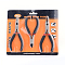3Pcs 45# Carbon Steel DIY Jewelry Plier Sets, with Wire Cutter Plier, Side Cutting Plier, Round Nose Plier, Black, 17x18.5x1.5cm