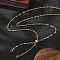304 Stainless Steel Singapore Chain Necklace Making, with Brass Slider Beads, Golden, 23.70 inch(60.2cm)