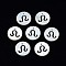 Natural Freshwater Shell Charms, Flat Round with Twelve Constellations, Hollow, Leo, 12x1.5mm, Hole: 0.9mm