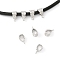 Brass Bail Beads, Platinum, 16mm, Hole: 1.5mm