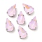 Mocha Fluorescent(MI) Teardrop Sew on Rhinestone, Multi-strand Links, with Brass Prong Settings, Garments Accessories, Light Amethyst, 10x6.5x4.5mm, Hole: 1mm