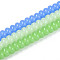 Imitation Jade Glass Beads Strands, Rondelle, Mixed Color, 6~6.5x3mm, Hole: 1mm, about 103~118pcs/strand, 14.57~14.96''(37~38cm)