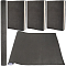 1.1M Self Adhesive Faux Suede Book Covers, Notebook Wraps, Dark Slate Gray, 420x0.8mm