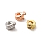 Rack Plating Brass Micro Pave Cubic Zirconia Beads, Long-Lasting Plated, Lead Free & Cadmium Free, Column & Snake, Mixed Color, 7.5x5x3mm, Hole: 2.2mm