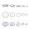 Transparent Glass Cabochons Sets, Half Round/Dome, Clear, 10~25x3.5~7mm, 50pcs/set