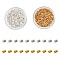 Brass Crimp Beads, Tube, Mixed Color, 1.5x1.5mm, Hole: 1mm, 4000pcs/set