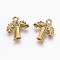 Tibetan Style Alloy Pendants, Tree and Bird, Lead Free & Cadmium Free, Antique Golden, 18x15x3mm, Hole: 2mm