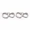 Non-Tarnish 304 Stainless Steel Links Connectors, Infinity, Stainless Steel Color, 12x25x3mm