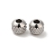 Non-Tarnish 201 Stainless Steel Bead, Round, Stainless Steel Color, 5mm, Hole: 2mm