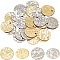 PVD Vacuum Plating 304 Stainless Steel Charms, Textured, Flat Round with Bumpy, Golden, 15x1mm, Hole: 1.2mm, 30pcs/box
