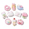 Opaque Resin Cabochons, Rabbit & Girl & Envelope, Mixed Shapes, Mixed Color, 18~29.5x15.5~25.5x7.5~8.5mm