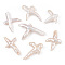 Natural Keshi Pearl Beads, Cultured Freshwater Pearl, No Hole/Undrilled, Cross, Seashell Color, 37~59.5x28.5~39x8~11mm