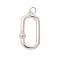 925 Sterling Silver Rectangle Balll Pendants, with Jump Rings, Silver, 20.5x10.5x3.5mm, Hole: 2mm