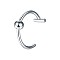 Anti-Tarnish 304 Stainless Steel 20 Gauge Fake Lip Rings Piercing Jewelry, Nose Studs Body Jewelry, Stainless Steel Color, Round, 10mm, Pin: 0.8mm