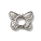 Non-Tarnish 304 Stainless Steel Bead Frames, Butterfly, Stainless Steel Color, 11.5x15.5x3.5mm, Hole: 5.5mm, Inner Diameter: 5mm