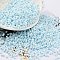 Baking Paint Glass Seed Beads, Cylinder, Light Cyan, 2x1.5mm, Hole: 1mm, about 50398pcs/pound