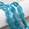Natural Malaysia Jade Beads Strands, Dyed, Flat Oval, Steel Blue, 18x13x5mm, Hole: 1mm, about 10~11pcs/strand, 7.28''~7.87''(18.5~20cm)