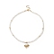 Natural White Moonstone Beaded Necklaces, 304 Stainless Steel & Natural Quartz Crystal Fan Pendant Necklaces with Lobster Claw Clasp & Chain Extender for Women, 16-3/4 inch(42.5cm)
