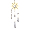 Glass Suncatchers, Sun Metal Pendant Decorations for Home Hanging Decor, Clear AB, 360mm