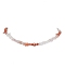 Natural Carnelian & Rose Quartz & Quartz Crystal Chip Beaded Necklaces, with 304 Stainless Steel End Chains, 14.57 inch(37cm)
