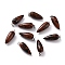 Natural Mahogany Obsidian Pointed Pendants, with Platinum Brass Findings, Bullet, 32~33x12mm, Hole: 2.5x6mm