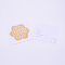 Self Adhesive Brass Stickers, Scrapbooking Stickers, for Epoxy Resin Crafts, Golden, Flower of Life Pattern, 41x37x0.1mm