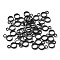 UNICRAFTALE 60pcs 304 Stainless Steel 8mm Long Tube Bails Metal Loop Hanger Links Bail Hollow Round Links Connectors with Loop Charms Bails Beads Ring Shape with Loop for Bracelet Jewelry Making