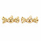 Rack Plating Brass Micro Pave Clear Cubic Zirconia Pendants, Nickel Free, Candy, Real 18K Gold Plated, 10x21x4.5mm, Hole: 1.4mm