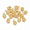 Electroplated Alloy Charms, Long-Lasting Plated, with Brass Jump Ring, Butterfly, Golden, 9.5x8.5x2.5mm, Hole: 3.5mm