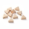 Brass Charms, Cadmium Free & Nickel Free & Lead Free, Triangle, Long-Lasting Plated, Real 18K Gold Plated, 6.5x7.5x3mm, Hole: 1.6mm
