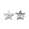Alloy Pendants, Long-Lasting Plated, Cadmium Free & Lead Free, Star, Platinum, 28x30x8mm, Hole: 3mm