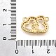 Латунные микропаве прозрачные подвески с фианитом KK-U065-14G-3