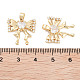 Латунные микро проложить кубического циркония подвески KK-C051-43G-3