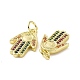Подвеска из латуни с микропаве KK-E068-VF086-3