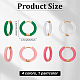 4 пара двухцветных серег-колец Huggie Hoop из нержавеющей стали 304 с покрытием из настоящего 4-каратного золота и эмалью EJEW-AN0004-69-2