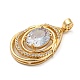 Латунные микро проложить кубического циркония подвески KK-P263-24KCG-01-2