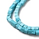 Синтетических нитей бирюзовые бусы G-B064-A47-4