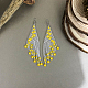 Серьги-кисточки из стеклянных бусин в стиле бохо DX7954-5