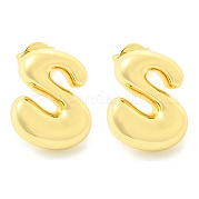 Серьги из латуни с покрытием стойки EJEW-S222-01G-S