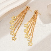Серьги-гвоздики с кисточками из латуни MD9290-1