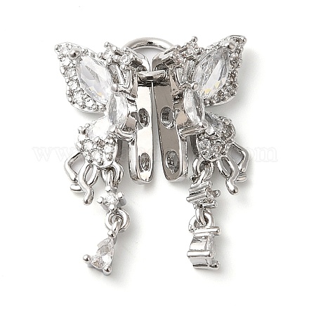 Латунные микро проложить кубического циркония слайд подвески KK-G503-37P-03-1