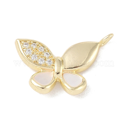 Латунные микропаве прозрачные подвески с фианитом KK-P273-12G-1