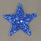 Star Hotfix Rhinestone, Glass Rhinestones, with Hot Melt Adhesive, Iron on Applique Patch, Sewing Craft Decoration, Sapphire, 35x37x2.5mm