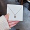 Stainless Steel Cable Chain Necklaces, Rhinestone Pendant Necklaces, Star, 8.27~19.69 inch(21~50cm)