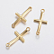 304 Stainless Steel Links connectors, Cross, Golden, 30x14x2mm, Hole: 2mm
