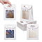 Rectangle Kraft Paper Gift Bags, with Bowknot and Clear Window, White, 16x6.2x12cm